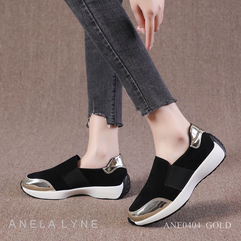 ANELA LYNE DAVITA SEPATU SNEAKERS TANPA TALI 0404 ORIGINAL