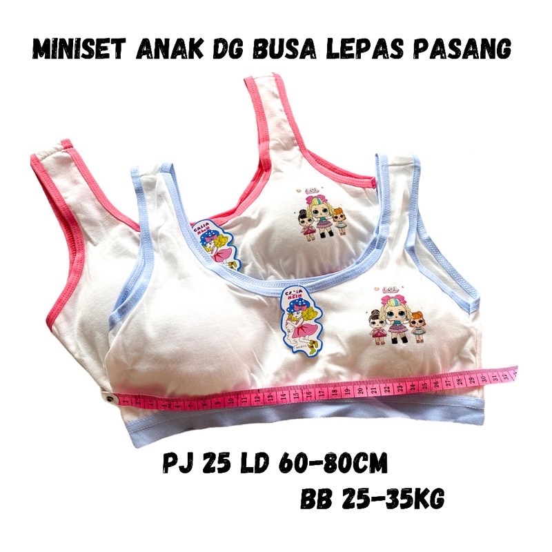 Miniset Anak Perempuan Remaja Cewek SD SMP BH Beha Bra Remaja Mini Set Anak Perempuan SD Busa Lepas