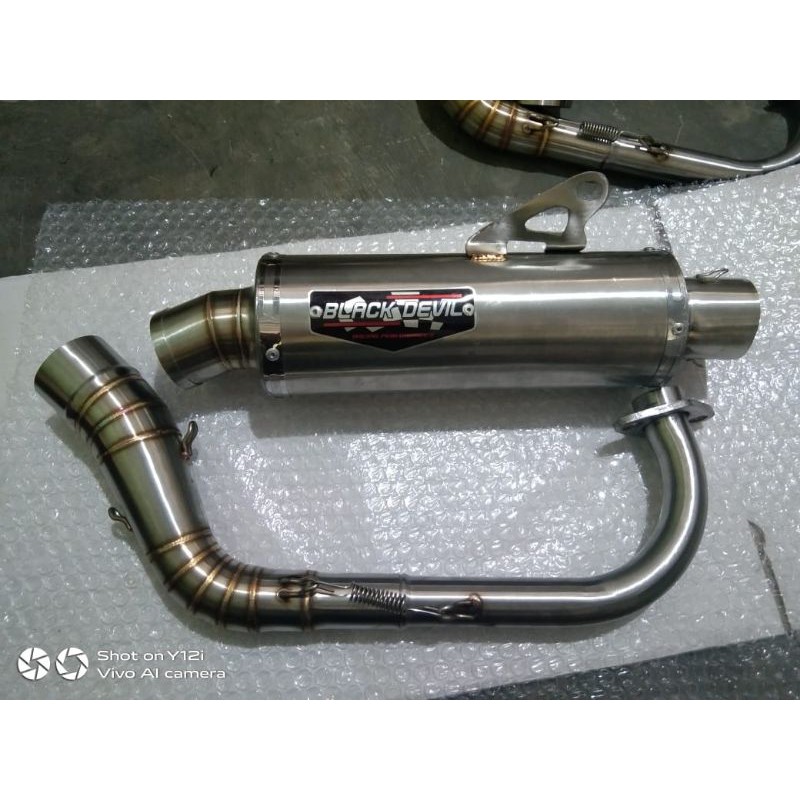 Knalpot racing BLACK DEVIL Nmax Aerox Mio inlet 38