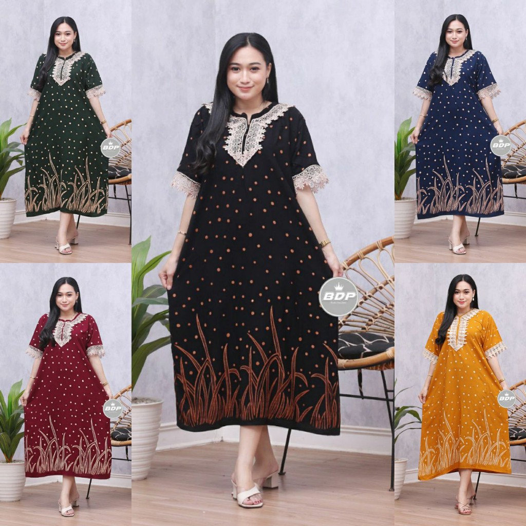 Dianputri - Daster Arab Zeema | Rayon Super Grade A | Resleting Depan Busui | Renda Milo Ori-3