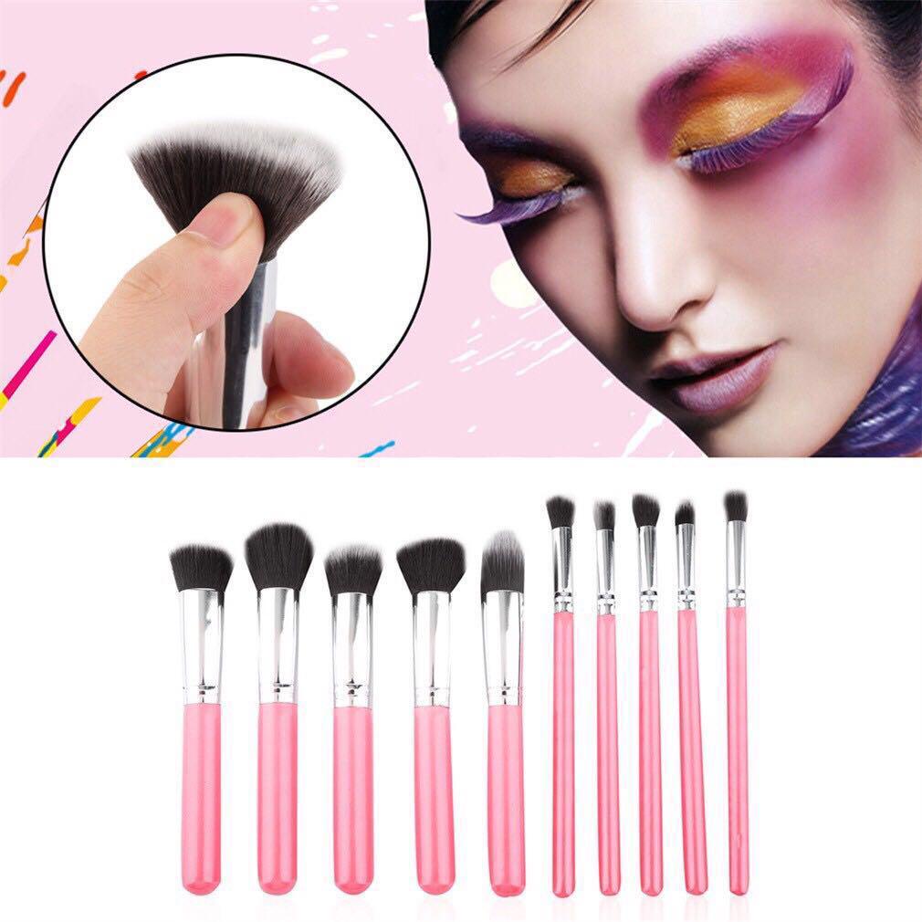 10PCS Set Make Up Brush / Kuas Make Up Kosmetik Wajah Mata Lembut Contour - Kabuki Brush