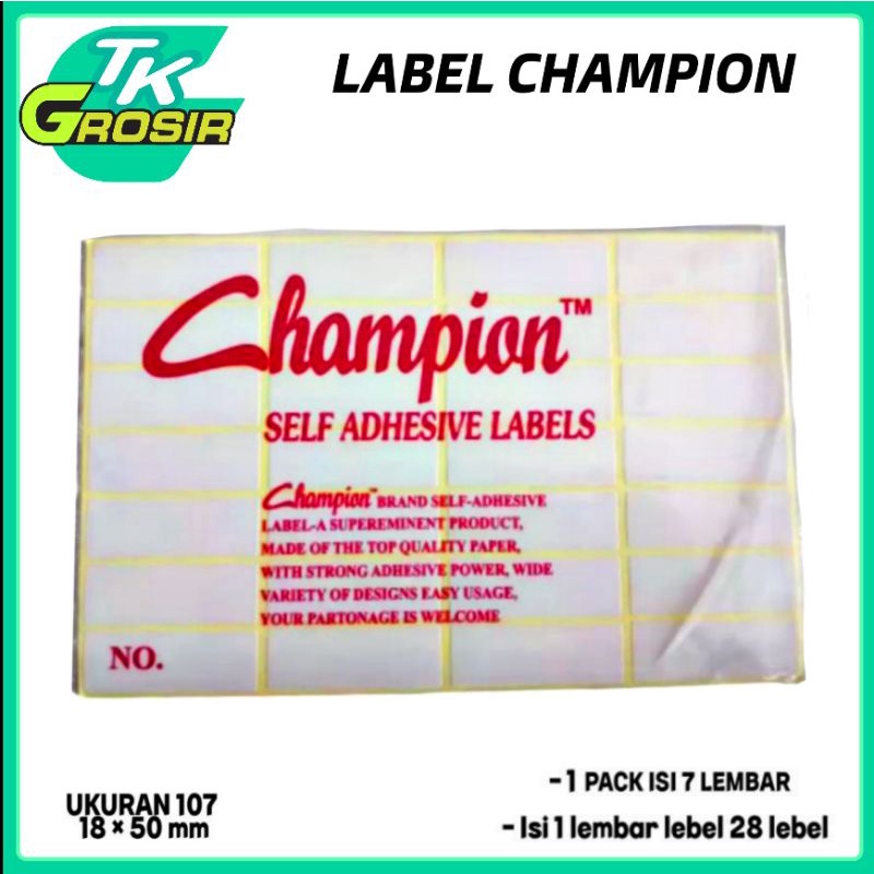 

LABEL CHAMPION-LABEL TEMPEL CHAMPION