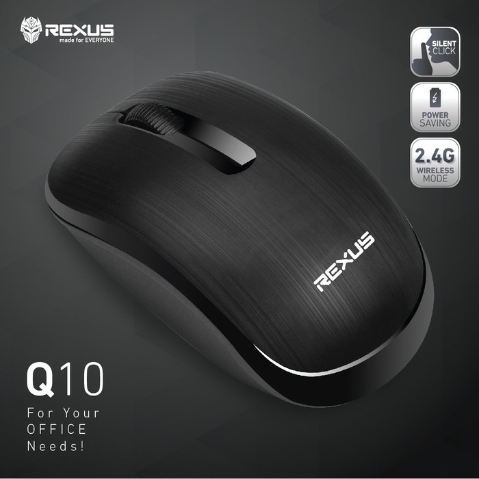 Mouse Rexus Q10 Office Wireless - Silent Click Mouse Nano USB