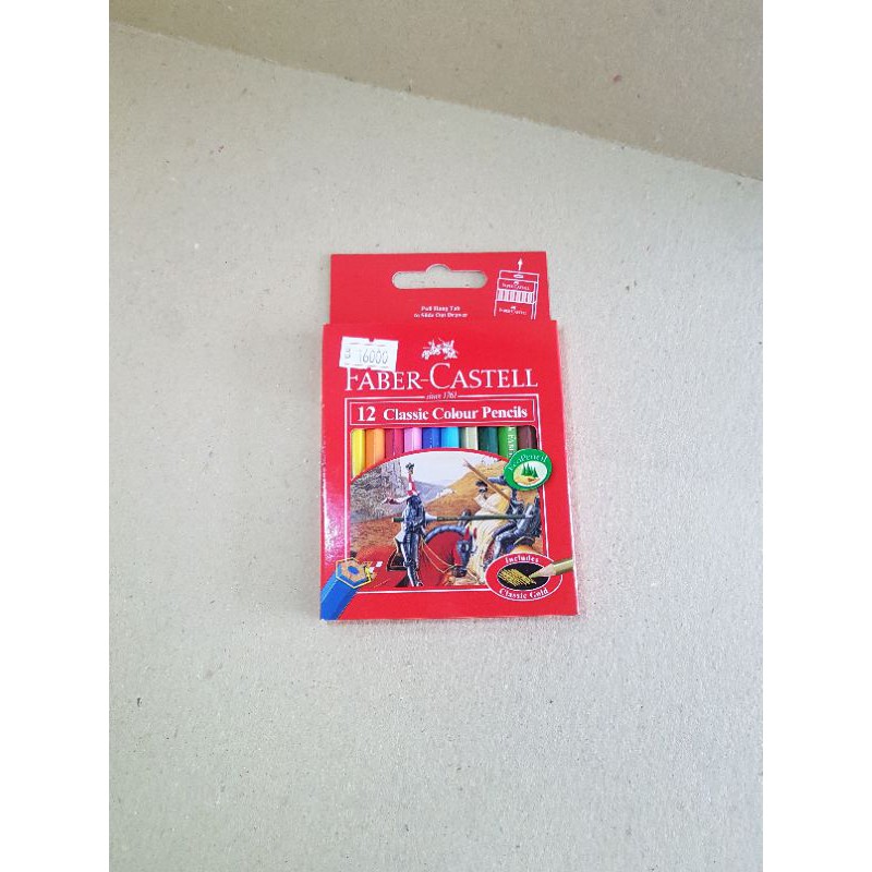 

Pensil Warna Colour Pencil Faber Castell 12 warna Classic Pendek