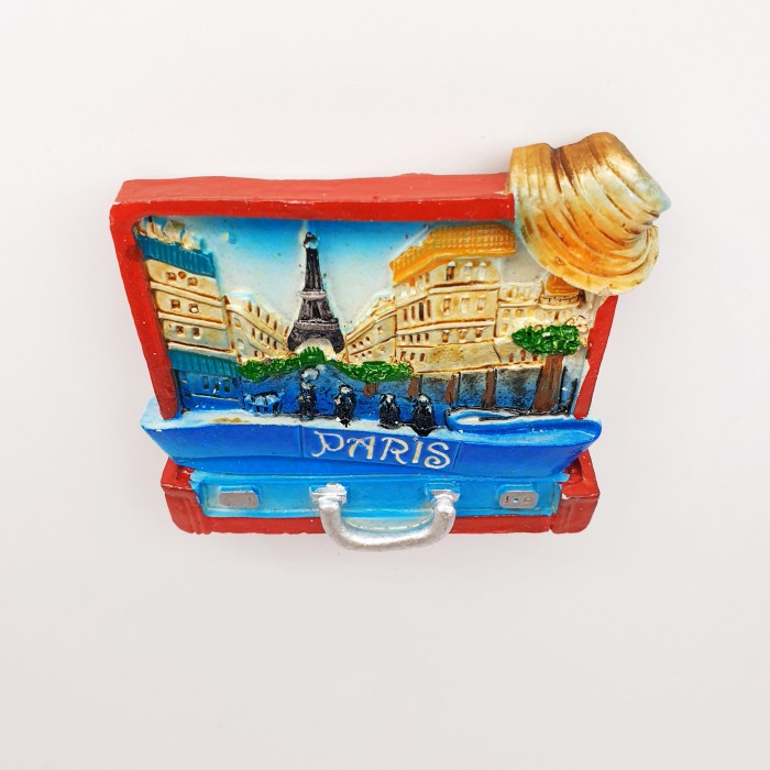 3D Fiber Souvenir Negara magnet Kulkas Tempelan kulkas PARIS koper