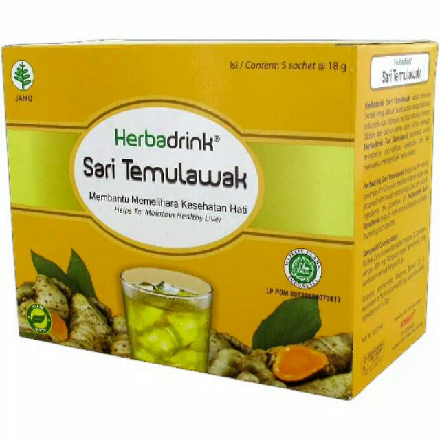 Jual Herbadrink Sari Temulawak 18gr X 5 Sachet Serbuk Minuman Jaga Kesehatan Fungsi Hati 1484