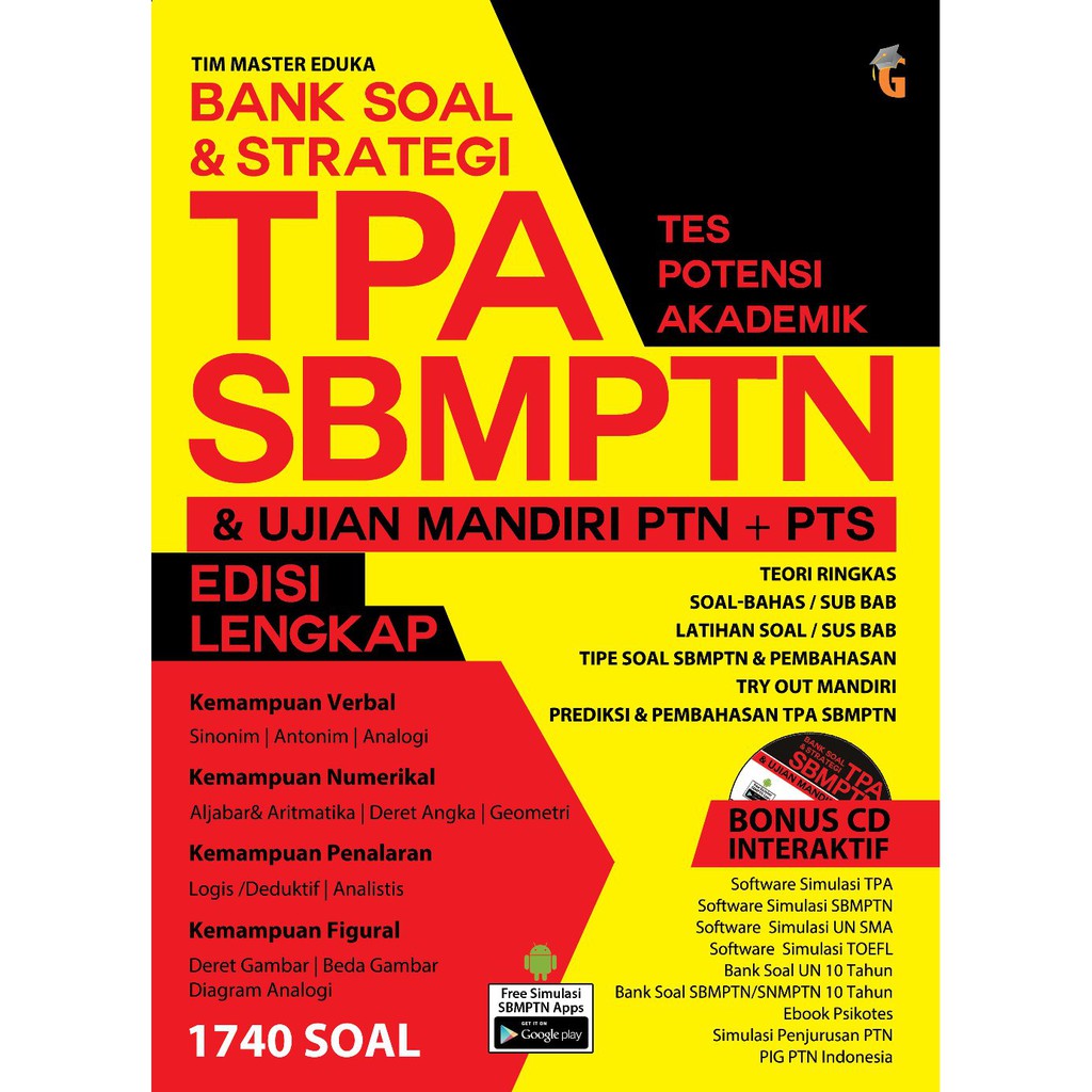  Bank  Soal  Strategi TPA SBMPTN Ujian  Mandiri  PTN PTS 