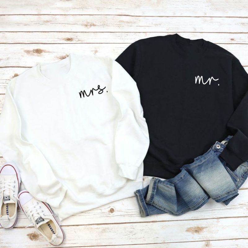 S - XXXXXL(6XL) COUPLE Mr and Mrs Matching Married Sweatshirt Hoodie Newlywed Bride and Groom Gift For Valentine Couple Anniversary