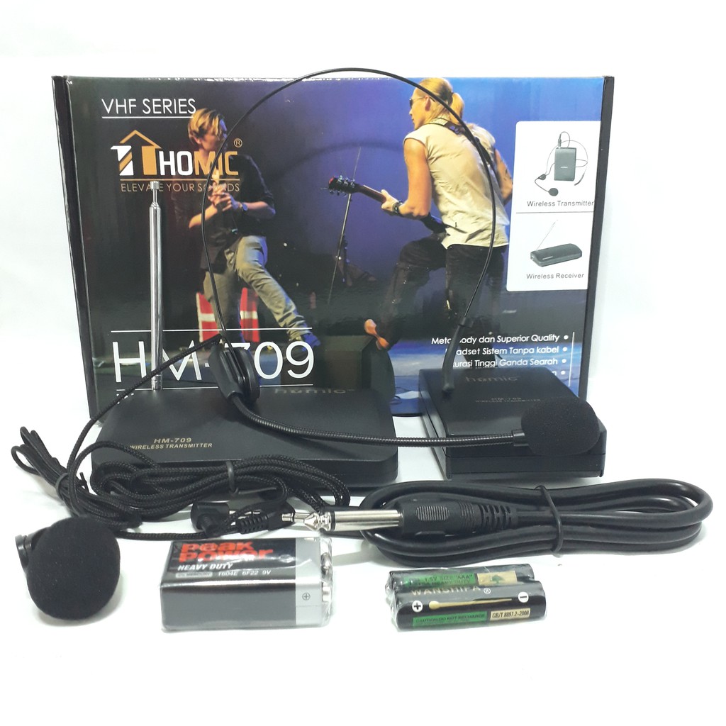 Homic Mic Wireless Homic HM-709 CLIP ON + Headset