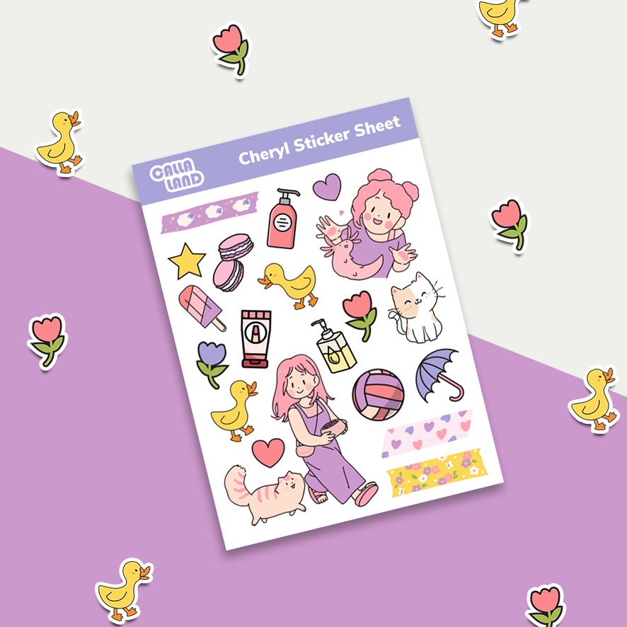 

Calla Land Sticker Sheet Bentuk [CHERYL] Cute Girl Aesthetic for Bullet Journal Decoration Planer Diary Scrapbook DIY Gift