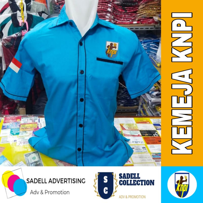 Kemeja KNPI Biru Tosca Lengan Pendek Pria