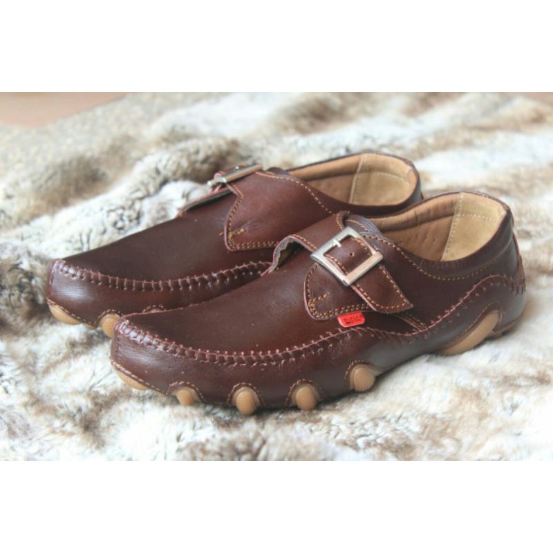 ZAMORRANO - BLACK MASTER | Sepatu Formal Kasual Santai Pria Kulit Asli Belt Sabuk Sol Tanam Kerja