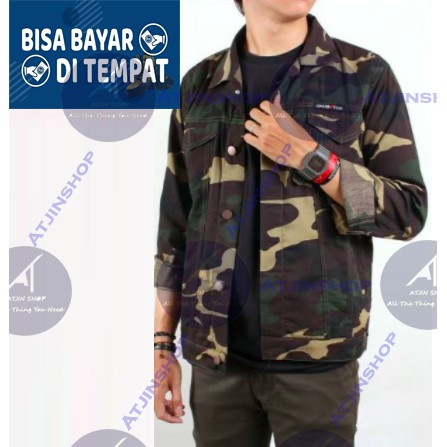 Atjin-Jaket Army CAMO series Premium Quality Jaket Pria Cowok [6 warna loreng]