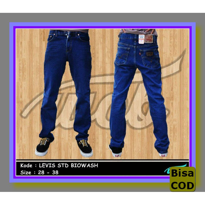 Celana Jeans Laki Murah Slimfit Standar Dewasa Cod Premium Pria P AR472 Celana Jeans Levis Biowash