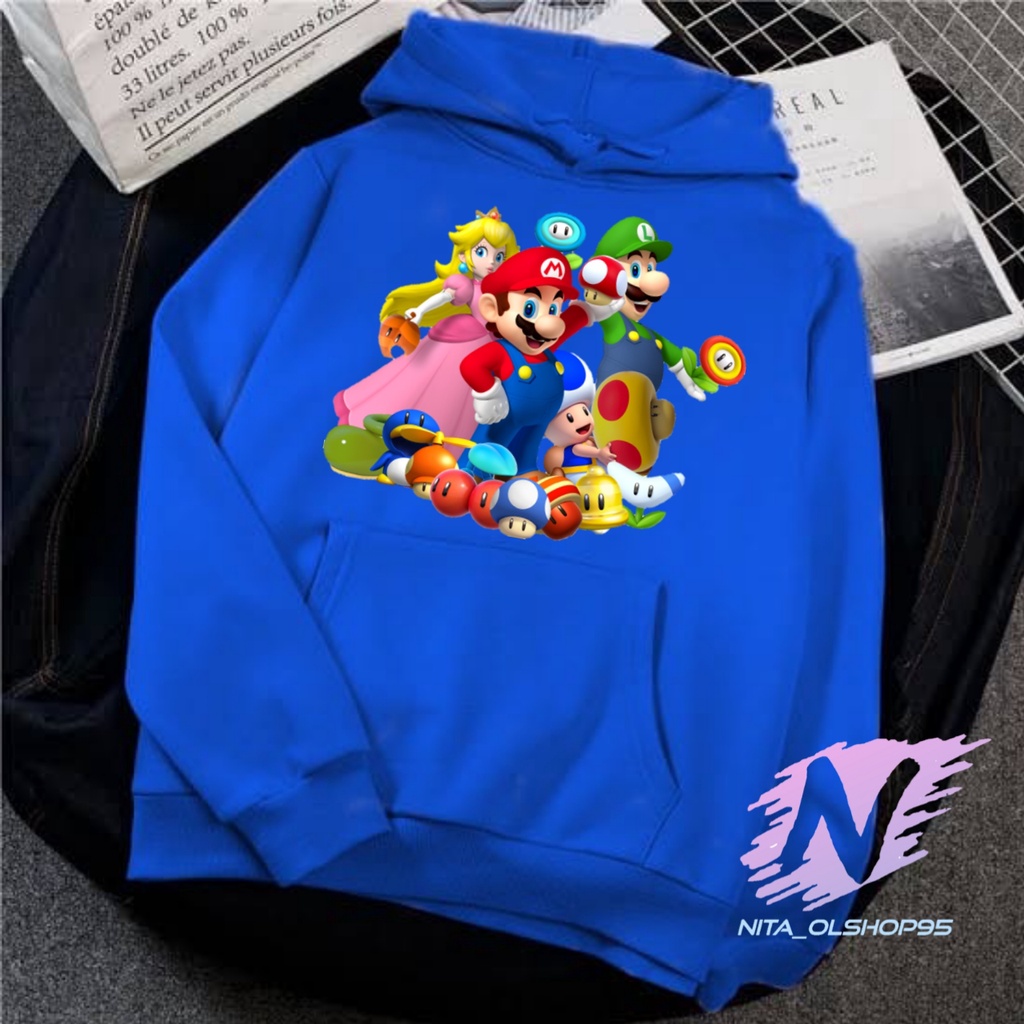 hoodie anak super mario bros