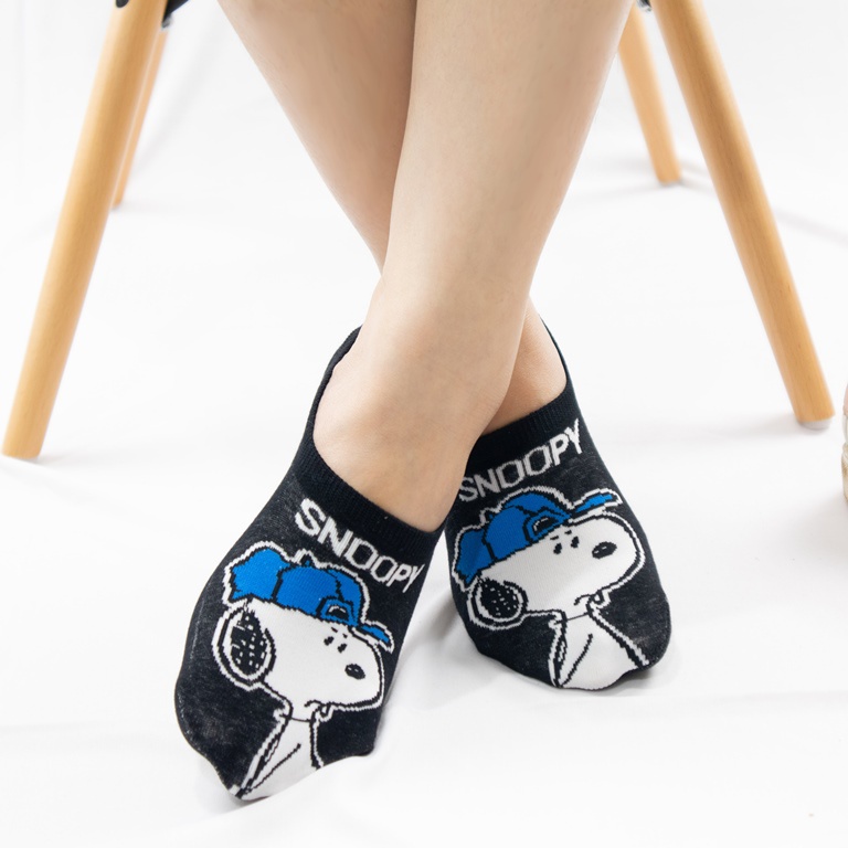 SNOOPY - Kaos Kaki Pendek Invisible Setelapak Kaki/ Kaos Kaki Tumit Dewasa Wanita-5