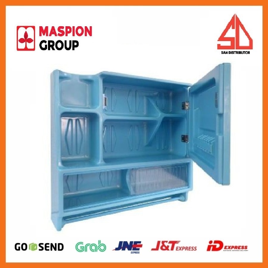 RAK CERMIN DINDING WALL CABINET MC-4 KW / KACA / DEKORASI KAMAR + TEMPAT TISU HANDUK MASPION