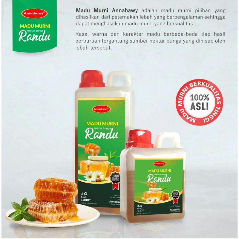 Madu Murni Bunga Randu 500 gram - Madu Asli Annabawy