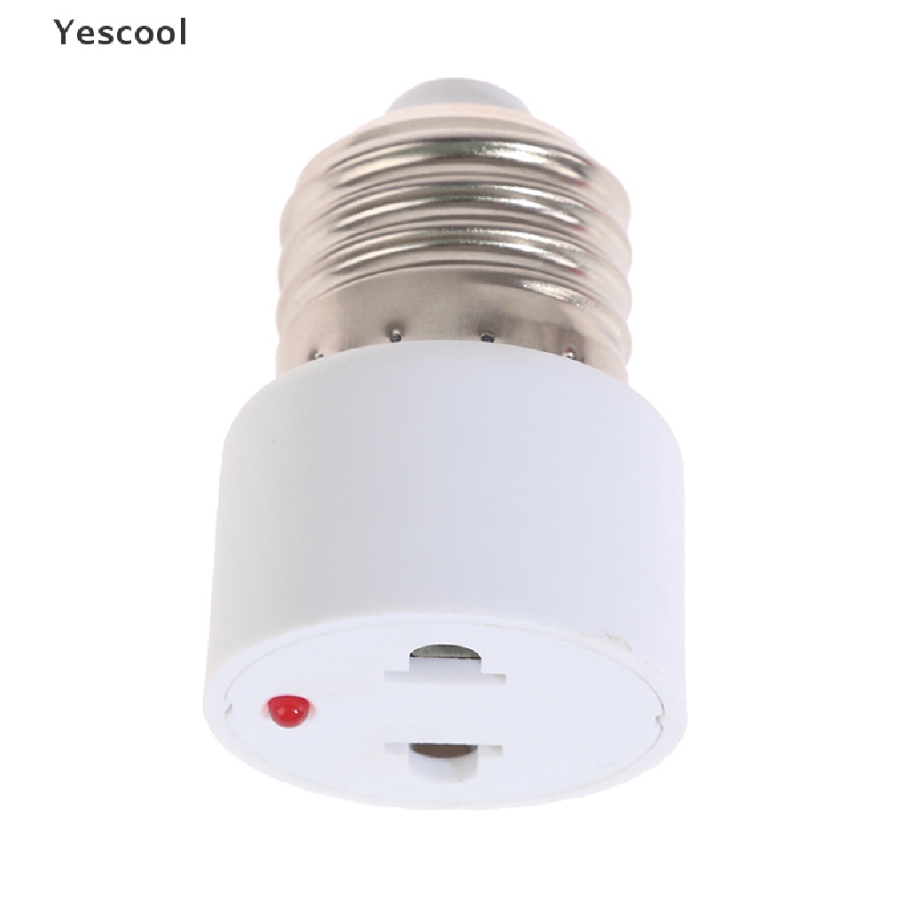 Yescool Adaptor Fitting Bohlam Lampu E27 220V Bahan ABS Warna Putih