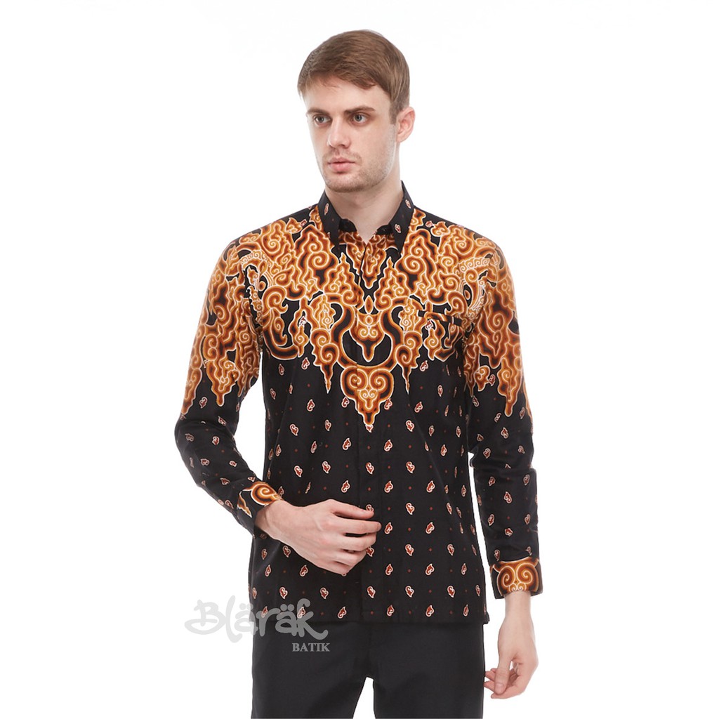Produsen Kemeja Batik Blarak  Motif Mega Moksa Coklat 0NL151TkA68D69
