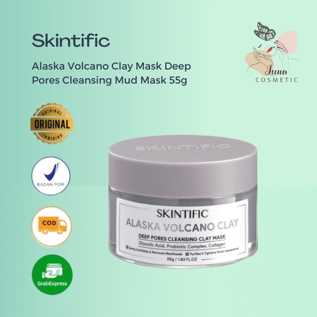 SKINTIFIC Alaska Volcano Clay Mask Deep Pores Cleansing Mud Mask 55g