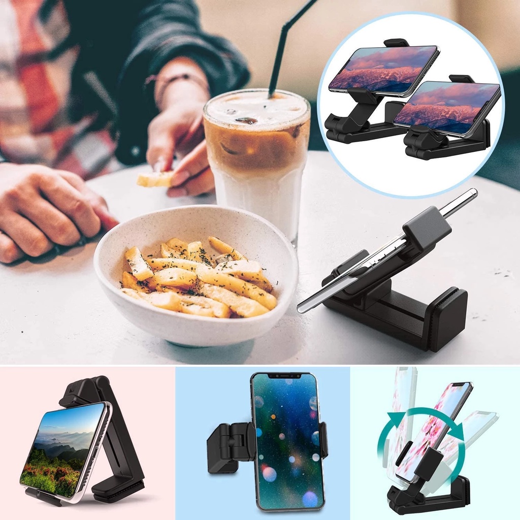 Bracket Stand Holder Handphone Universal Portable Multifungsi Bisa Dilipat / Diputar Untuk Travel