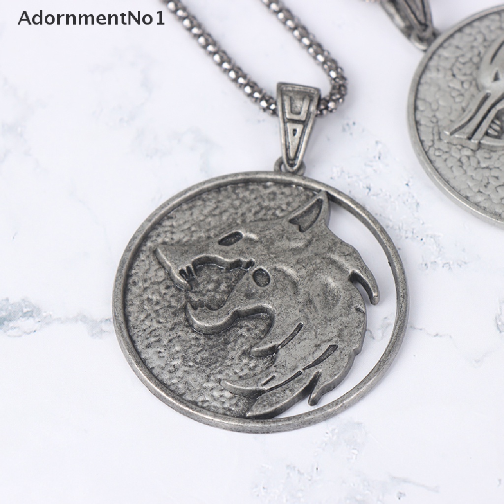 [AdornmentNo1] Top Quality Wizard Wolf Wild Hunt 3 Figure Game Wolf Necklace Men Necklace [new]