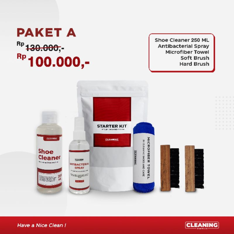 Starter Kit by CLEANING SHOES AND CARE | Paket Lengkap Pembersih Sepatu | Paket A