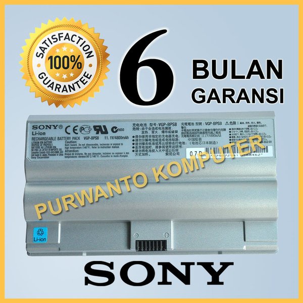Original Baterai Laptop SONY VAIO VGN-FZ18S VGN-FZ18T VGN-FZ190 VGN-FZ190E VGN-FZ190N VGN-FZ190U VGN
