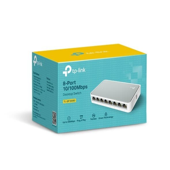 TP-LINK TL-SF1008D 8 Port 10/100Mbps Desktop Switch / Swich Hub