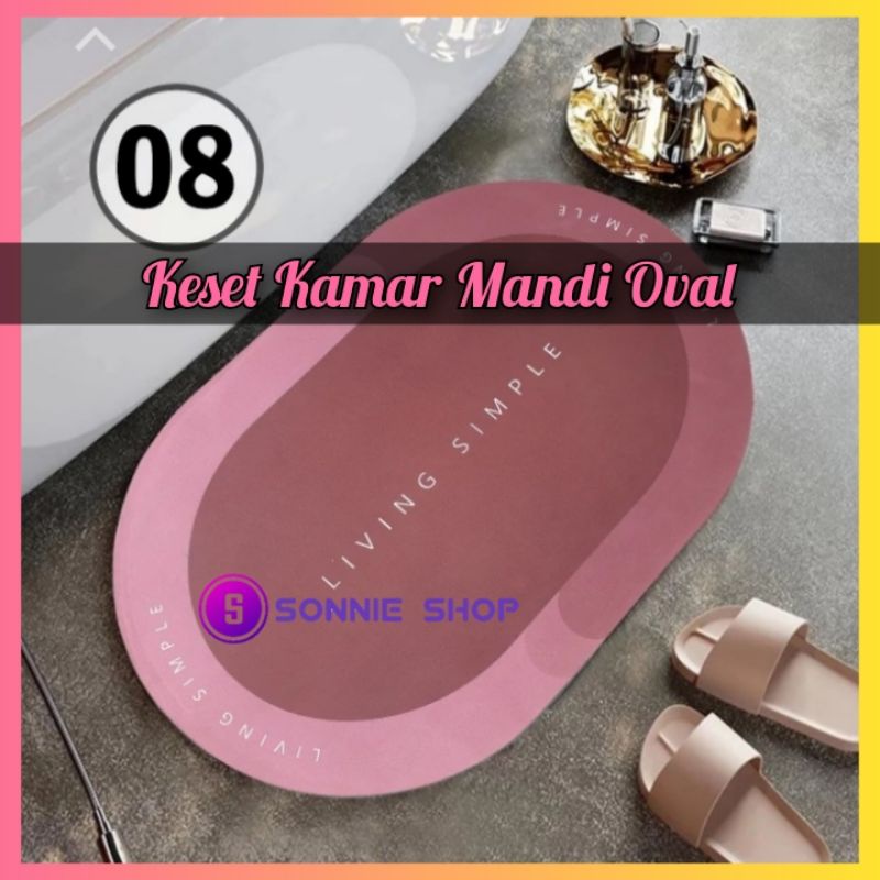 Keset Kamar Mandi Bathroom oval anti selip