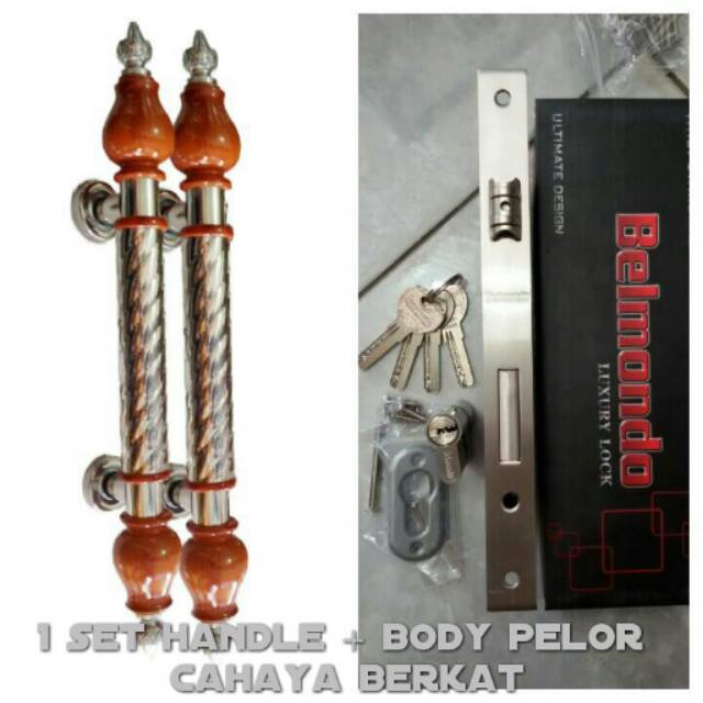 handle pintu stainless 50cm 1set+kunci