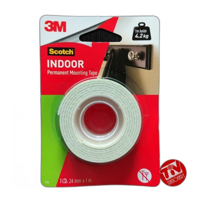 

Murah Double Tape 3M Scotch 114 Permanent Mounting Tape 24Mm X 1M Murah