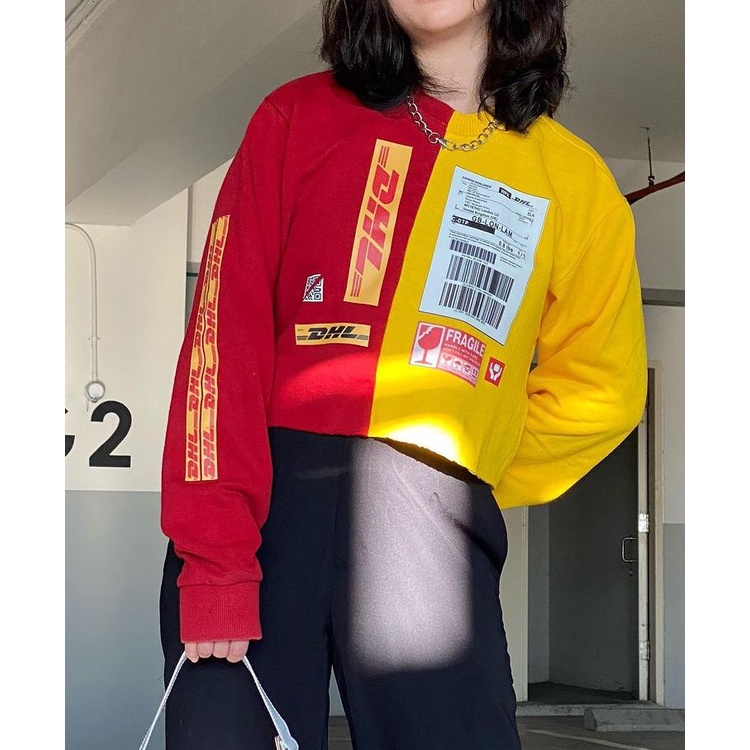 Preloved - REWORK DHL Crewneck Vintage Streetwear