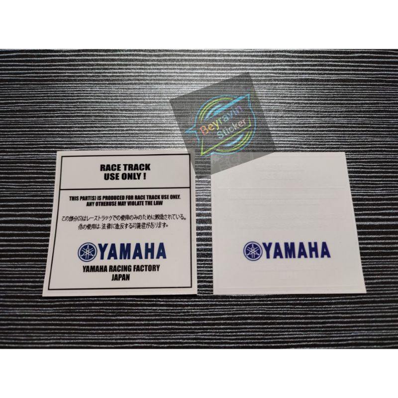 Sticker yamaha race track use only transparan