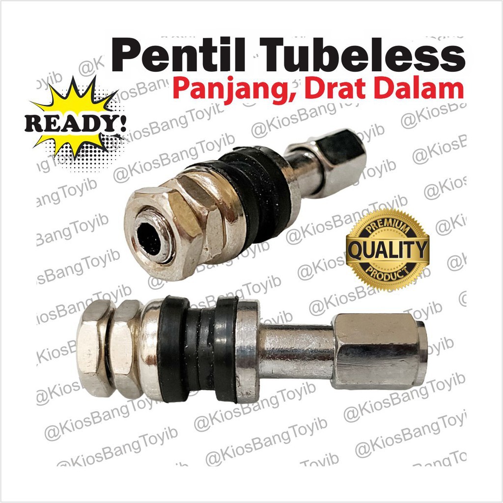 Pentil Ban Tubles Tubeless Besi Panjang Drat Dalam Motor Mobil Universal