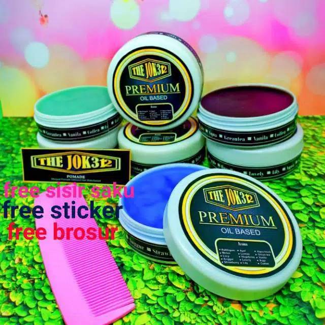 Pomade Aroma Premium The Joker Oil Based Murah, Free Sisir