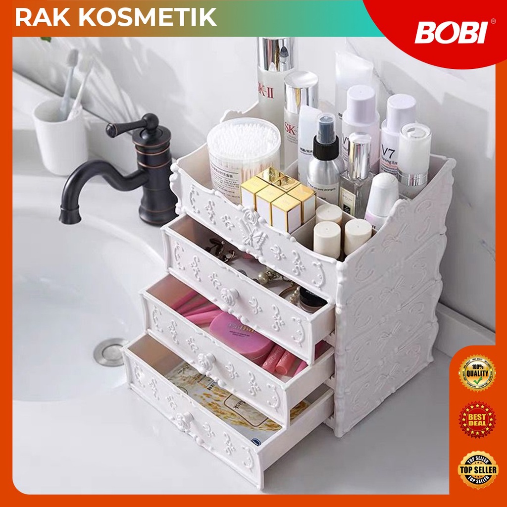 Rak kosmetik kode 998 / Rak make up susun 2 laci dan 3 laci / Rak Kosmetik tempat make up cantik