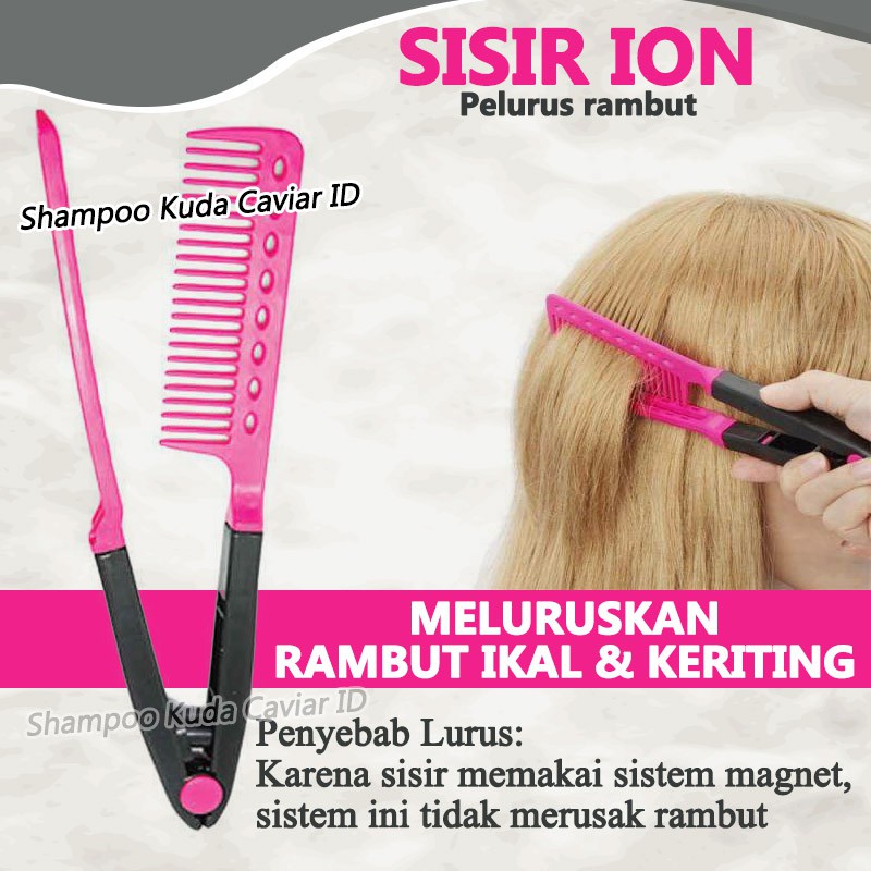 [COD] Sisir Ion V Pelurus Rambut Sederhana Pelurus Rambut Bentuk V Membuat Rambut Bergelombang &amp; Mengembang Indah Seperti Habis Hair Dryer