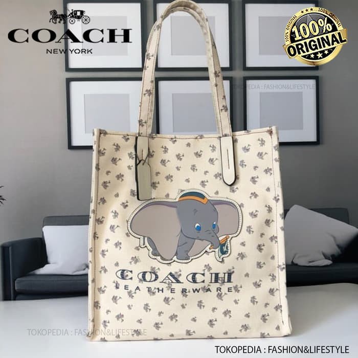 Coach Tote Bag X Disney Dumbo Tote - Tas Coach Original Authentic