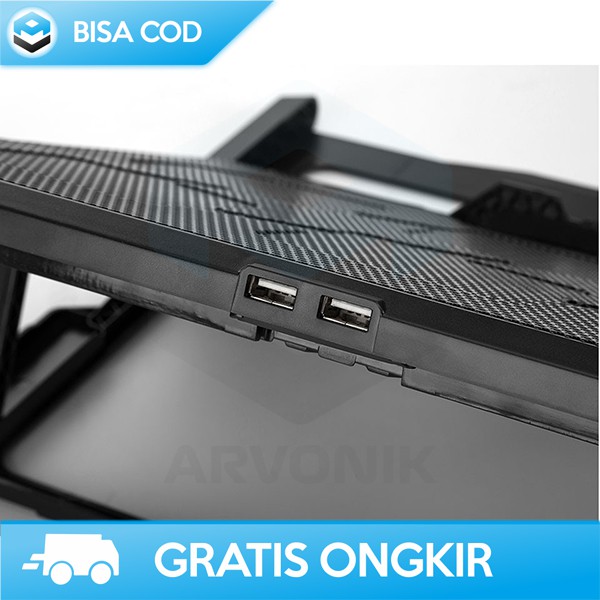 COOLING PAD LAPTOP GAMING 6 FAN ICE COOREL K6 ORIGINAL KIPAS LAPTOP