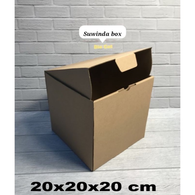 

Kardus karton uk. 20x20x20 cm...die cut box kotak Souvenir -dll