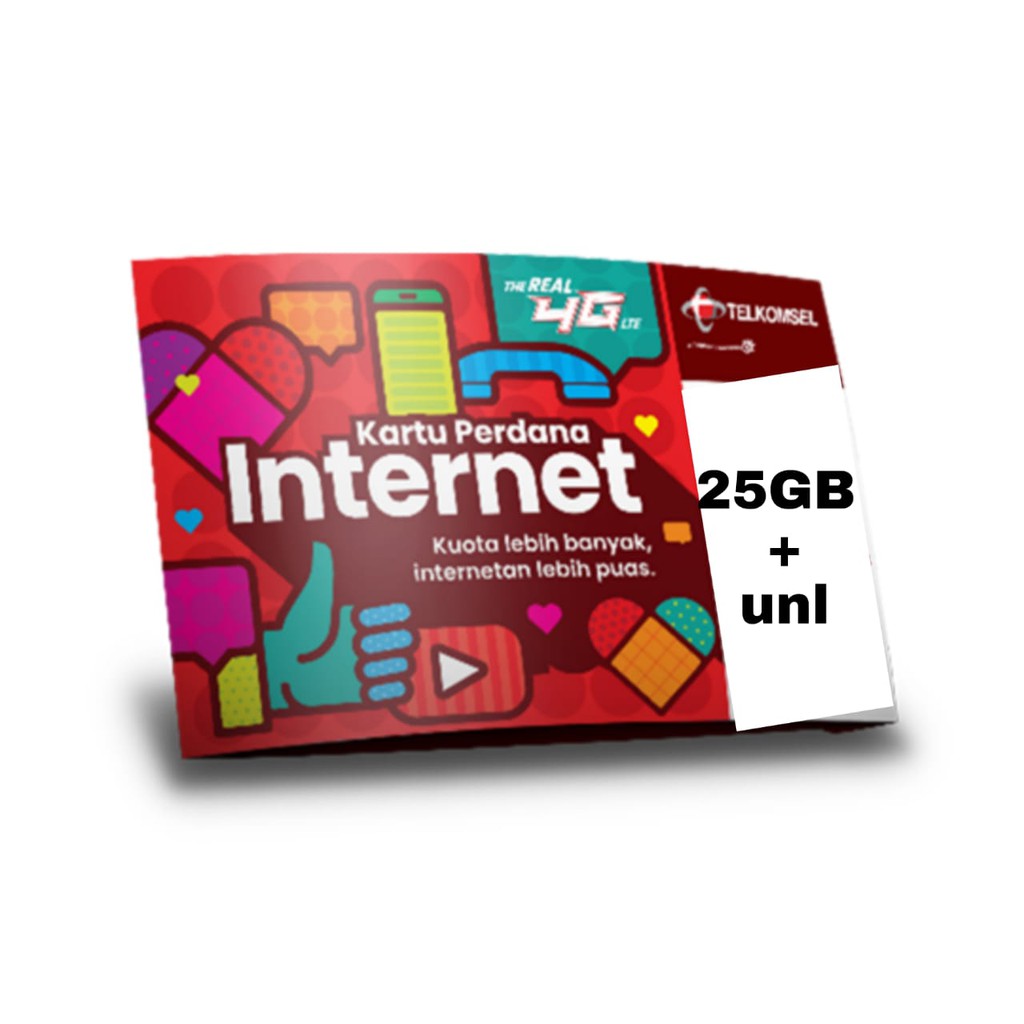 Kartu Perdana Telkomsel Unlimited 25GB