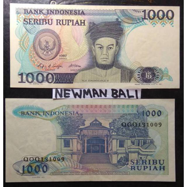 #68 Uang Kuno Kertas Indonesia asli 1000 Rupiah Seri sisinga
