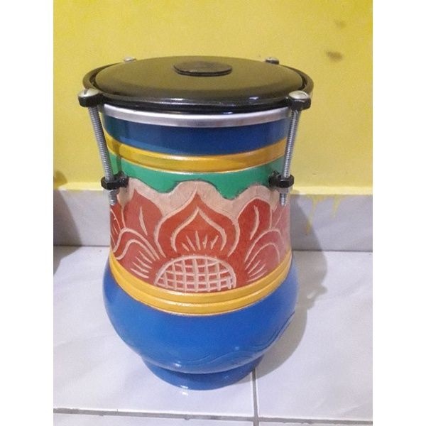 tabla buat terbangan/buat hadroh buat dangdutan dll, tabla india bohay motif warna cerah (bisa COD)