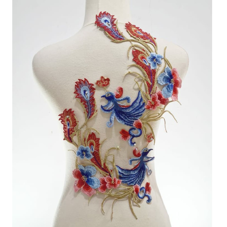 %%%%] bordir burung sepasang phoenix,aplikasi bordir