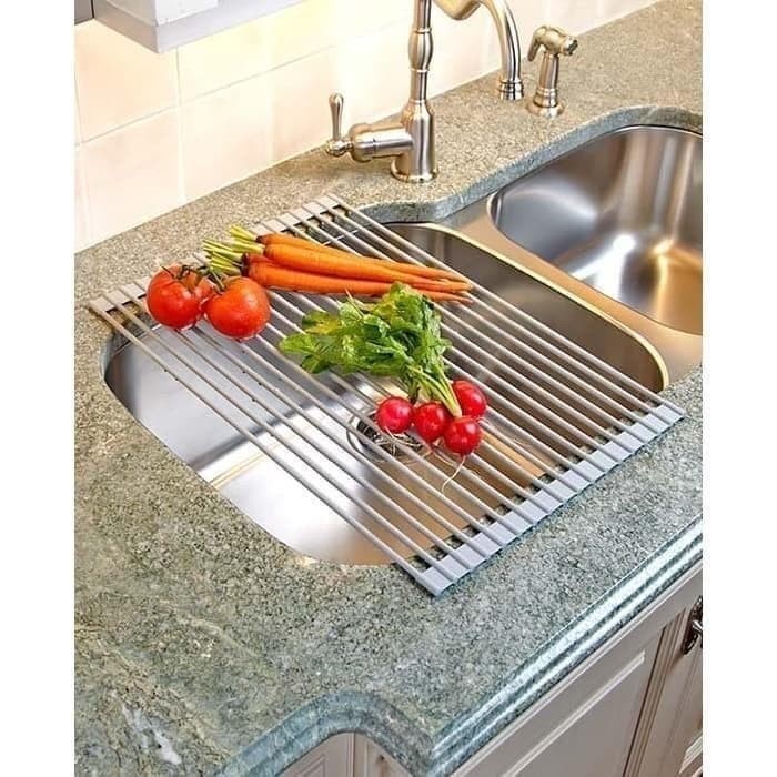 QUALITY READY STOCK Roll Up Sink Drying Rack | Roll Up Dish Drying Rack