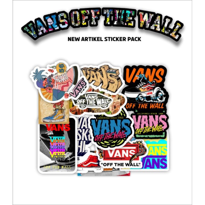 

Stiker paket vanss terbaru isi 12pcs sticker brand graftac high quality premium waterproof