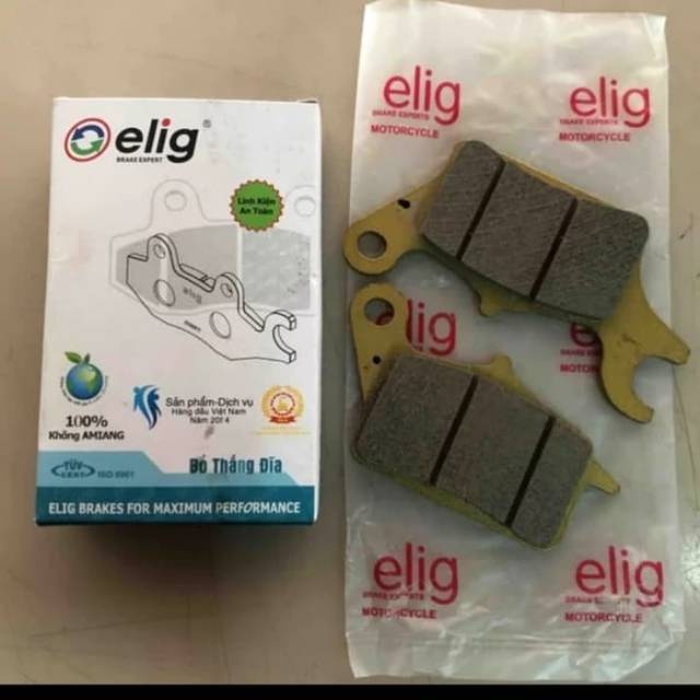 Kampas rem cakram depan vario 150, vario 125, spacy, scoopy, beat fi merk elig tipe em354