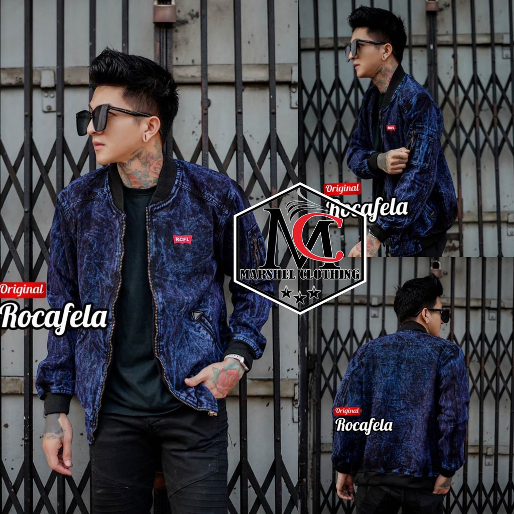 RCL - JAKET BOMBER JEANS LE'VIS PRIA ORIGINAL DENIM - JACKET JEKET COWOK DENIM SANDWASH TERBARU